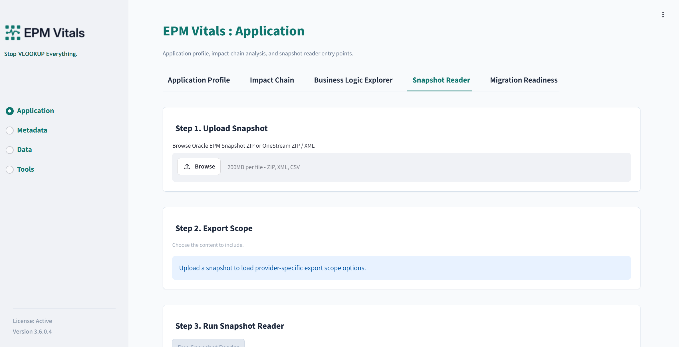 Snapshot Reader Scope