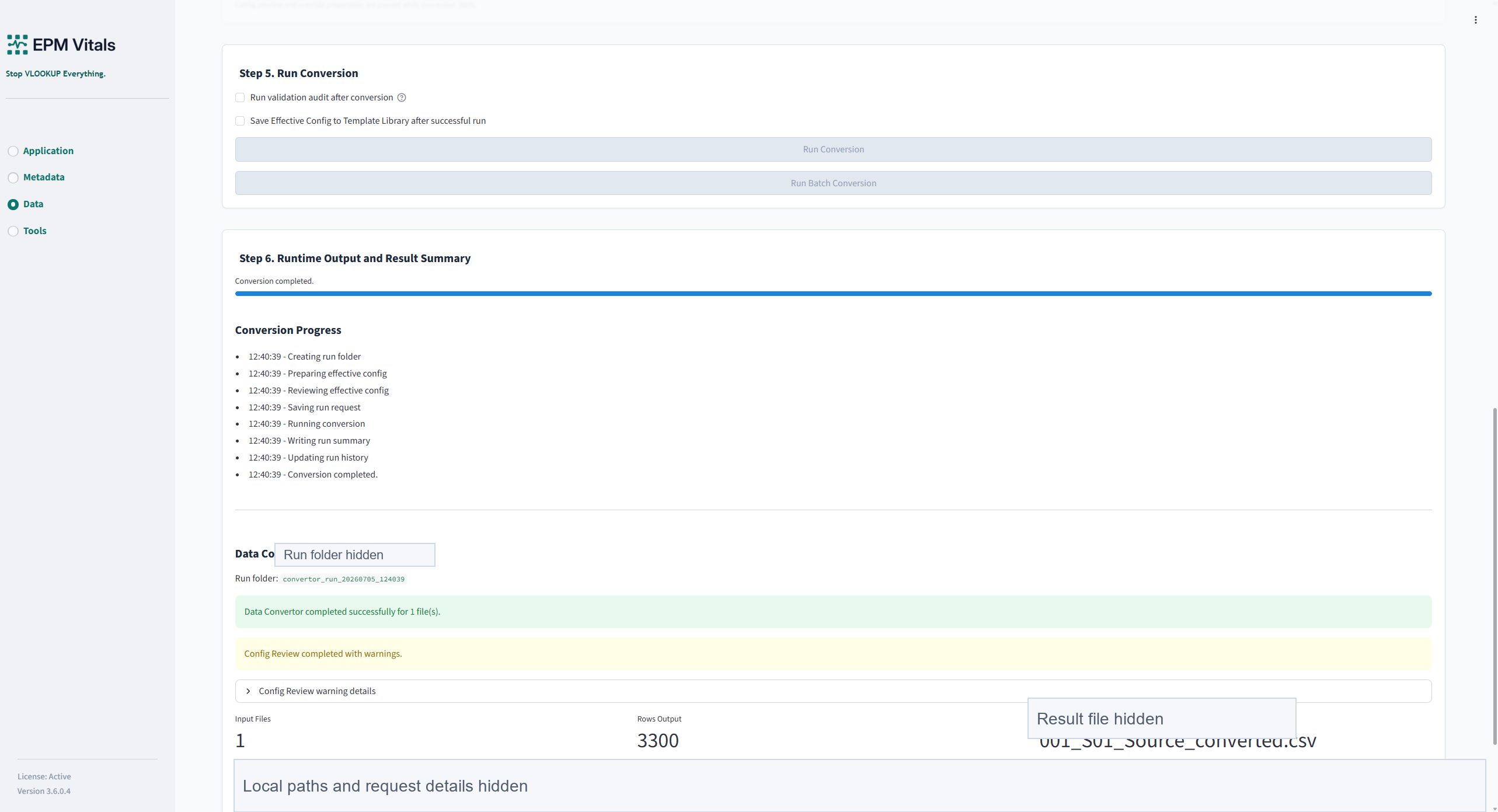 Convertor Result